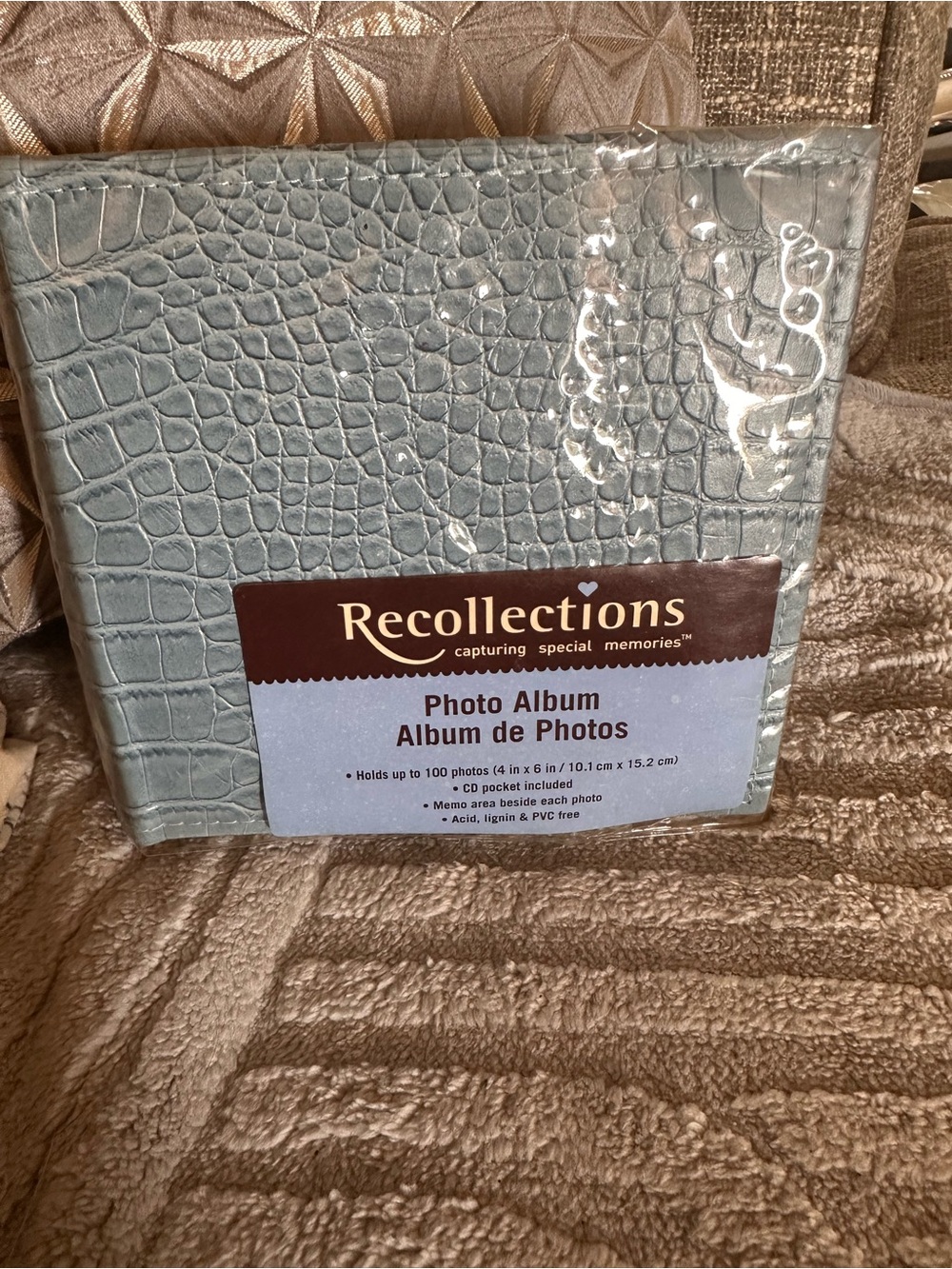 Recollections Silver Croc-Embossed Photo Album